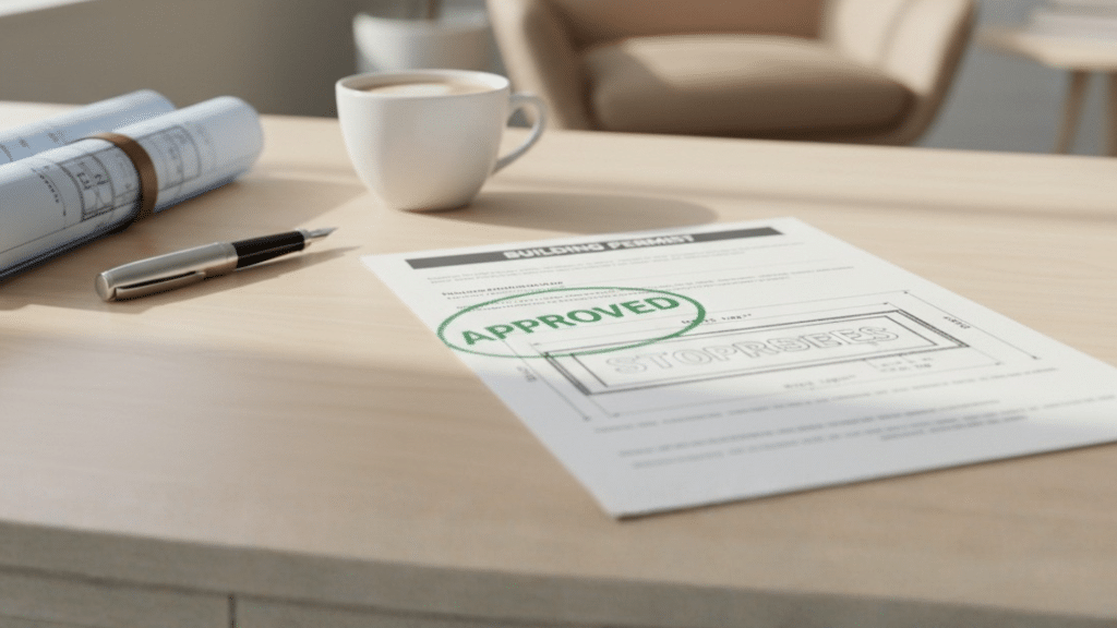 A building permit application for a commercial sign in Massachusetts, stamped APPROVED.